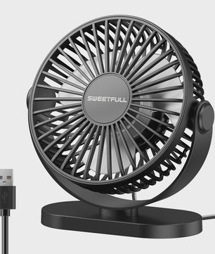 Draagbare USB Mini Ventilator - Stille 3-Snelheden Koeler voor Bureau, Kantoor & Buiten