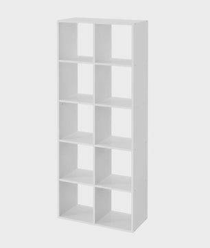 Boekenkast met 10 Vakken - Scandinavische Stijl - Woonkamer, Kantoor, Slaapkamer - Staande Opbergkast