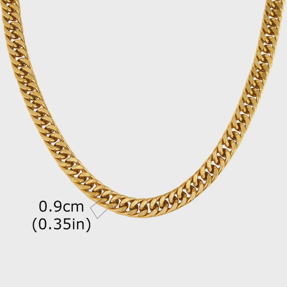 Vnox RVS Kubaanse Ketting voor Heren & Dames - 3/5/7/9mm Breed, Waterdicht & Hypoallergeen