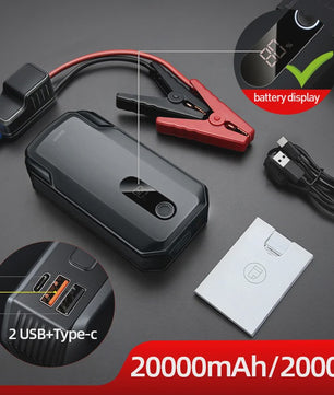 Baseus 2000A Autostarter Powerbank 20000mAh - Noodstart & Oplader