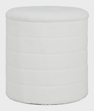 WOLTU Opvouwbare Opbergkruk met Teddy Fleece Bekleding - Ruimtebesparende Voetenbank voor Woonkamer & Slaapkamer
