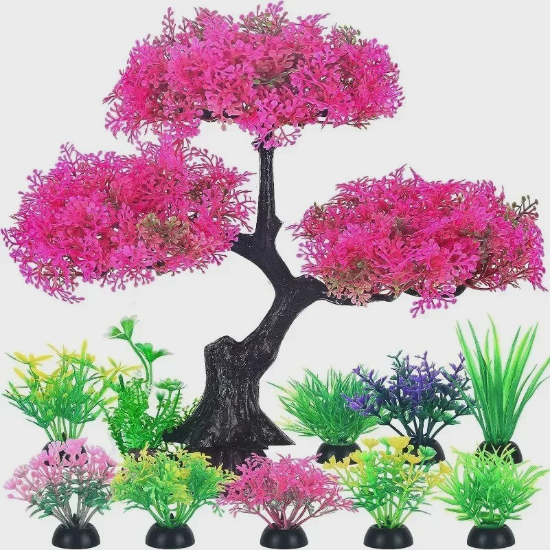 Set Kunstplanten Aquarium Decoratie - Levendige Kleuren voor Vistank