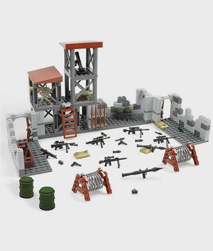 Bouwset Militaire Basis WO2 - Modelbouw Speelgoed met Wapens voor Jongens