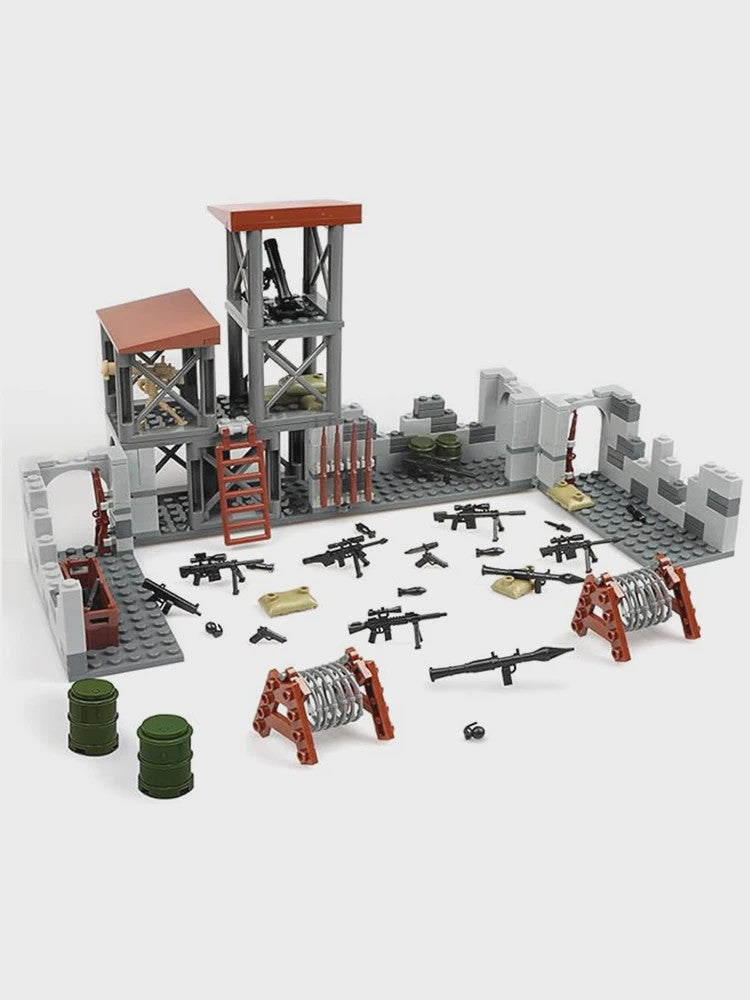 Bouwset Militaire Basis WO2 - Modelbouw Speelgoed met Wapens voor Jongens