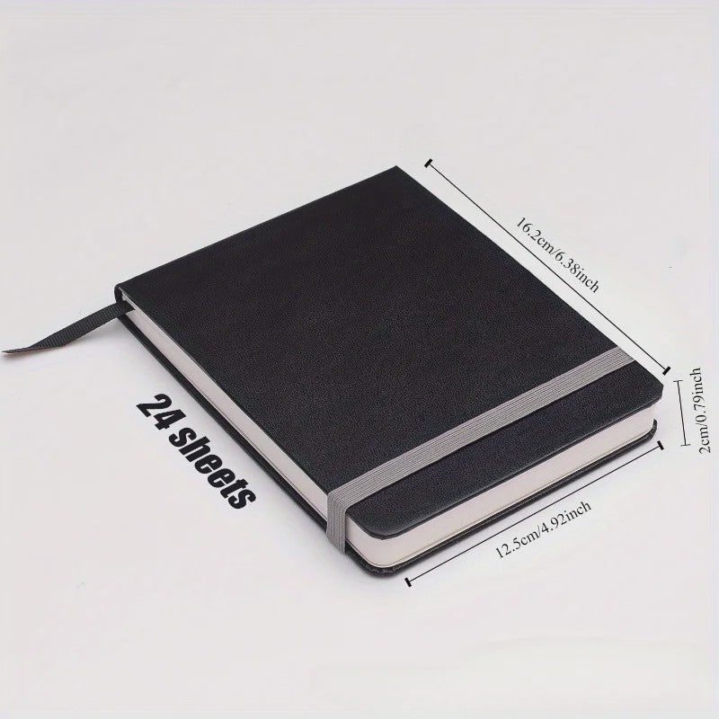 Draagbaar Aquarel Schetsboek - 300g Dik Papier, Antiek Stijl, 24 Vel, Ideaal voor Buiten Tekenen