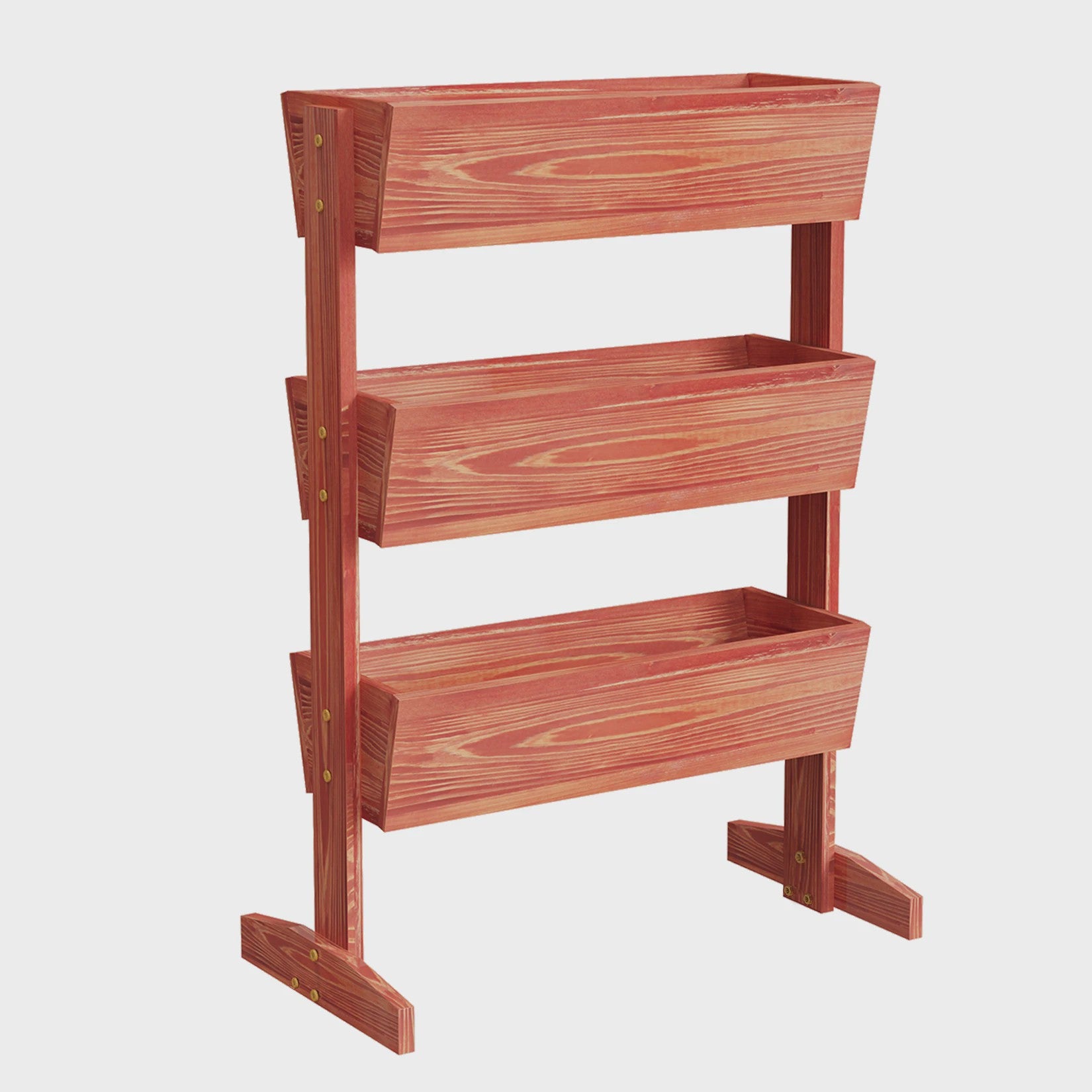 Verticale Plantenbak Hout 4 Lagen - Verhoogd Tuinbed voor Kruiden & Groenten
