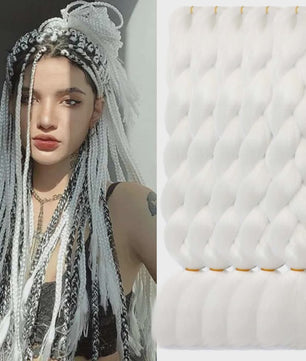 5x Jumbo Braiding Hair Extensions - 24 Inch Synthetisch Vlecht Haar - Pre-stretched Yaki