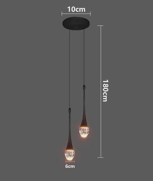 Moderne LED Hanglamp Druppelvorm - Sfeervolle Verlichting voor Slaapkamer & Nachtkastje