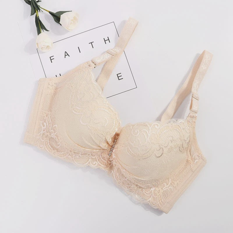 Plus Size Kant BH met Push-Up Effect - Comfortabele Bralette voor Dames (80-105 C/D Cup)