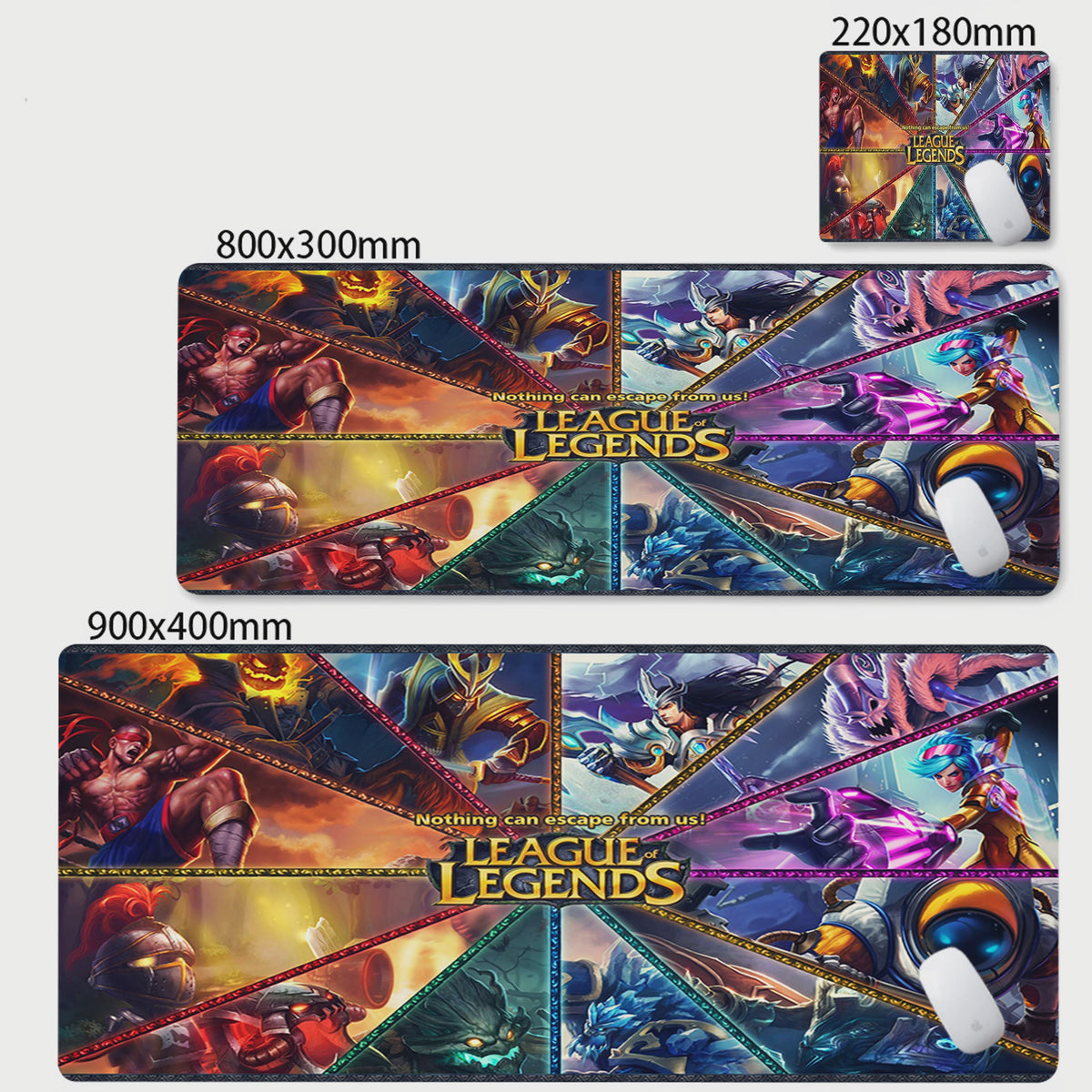 League of Legends XXL Gaming Muismat - Anti-slip Bureau Mat voor PC & Laptop