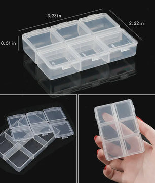 Transparante Plastic Opbergdoos met Verstelbare Vakjes - Sieraden, Kralen & Kleine Spullen