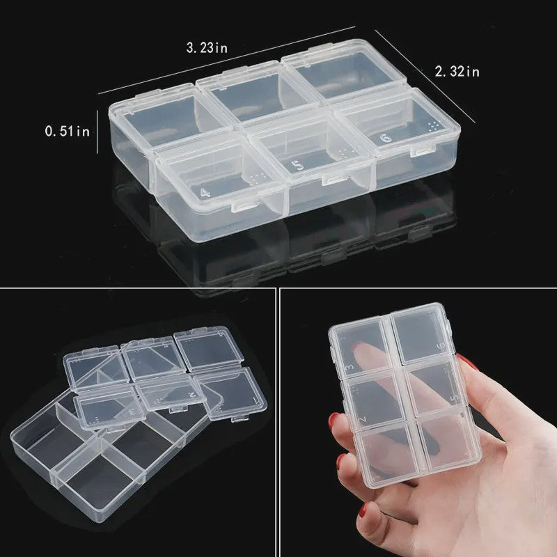 Transparante Plastic Opbergdoos met Verstelbare Vakjes - Sieraden, Kralen & Kleine Spullen