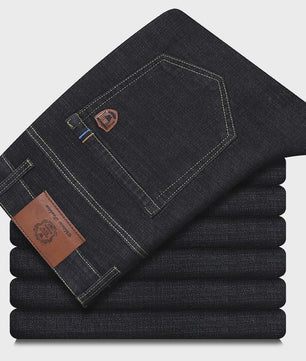 Herens Jeans Rechte Pasvorm Stretch - Zakelijk & Casual Blauw/Zwart Denim Werkbroek