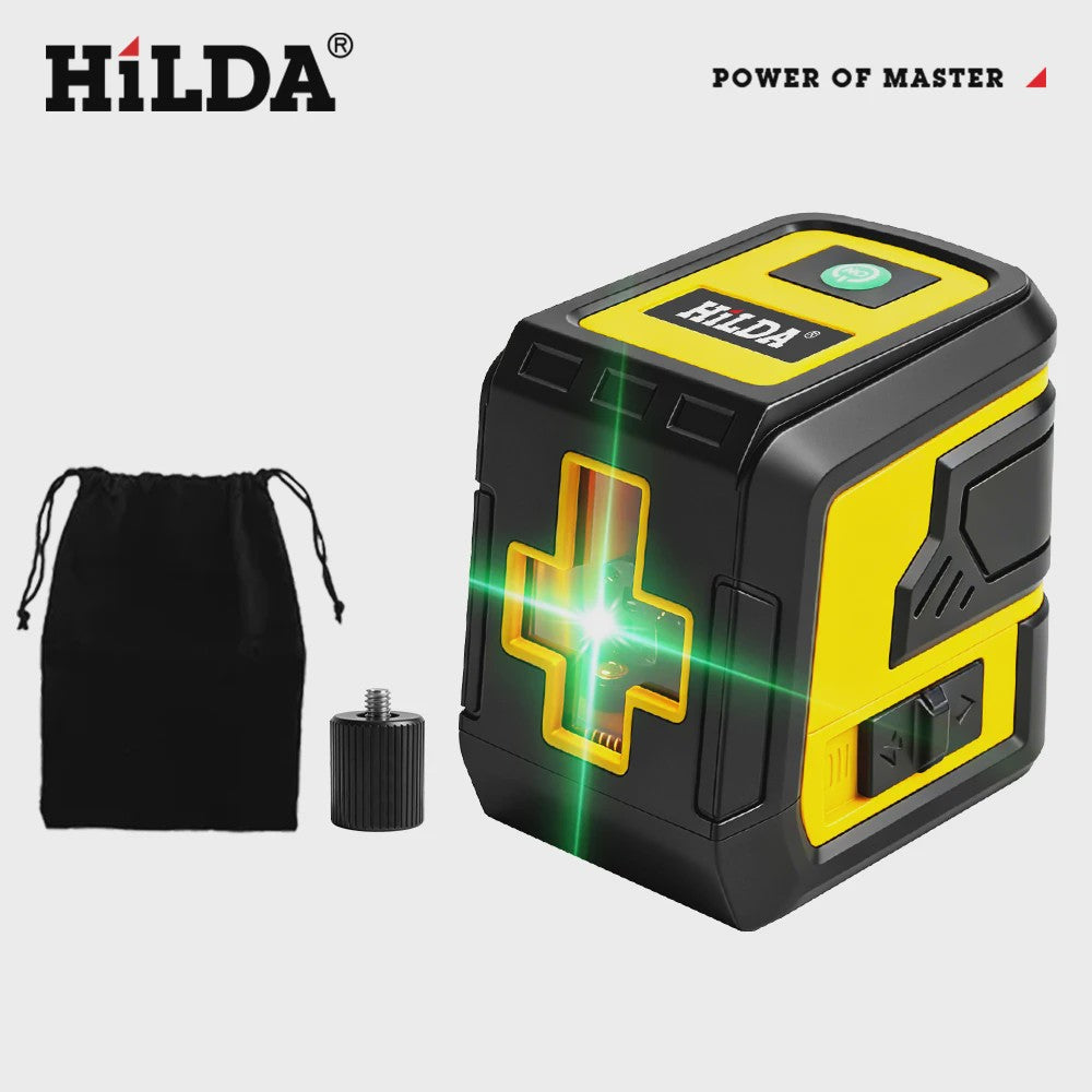 HILDA Laser Waterpas 2 Lijnen Groen Zelfnivellerend Draagbaar met Magneet