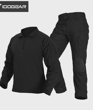 IDOGEAR G4 Tactisch Uniform Shirt & Broek met Kniebeschermers - Heren BDU Trainingskleding