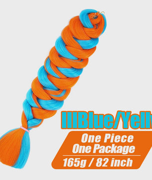 82 Inch Kanekalon Jumbo Braiding Hair - 165g Pre-Stretched Synthetisch Vlecht Haar voor Crocheten