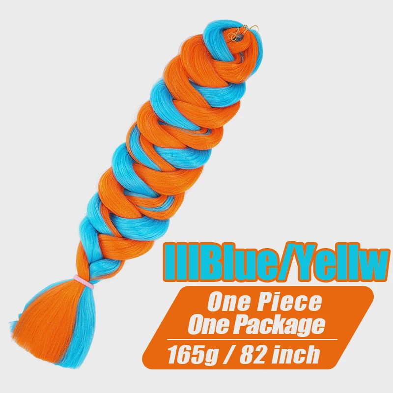 82 Inch Kanekalon Jumbo Braiding Hair - 165g Pre-Stretched Synthetisch Vlecht Haar voor Crocheten
