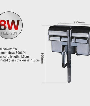 Hang-on Aquarium Filter met Waterval Effect - Efficiënte Watercirculatie