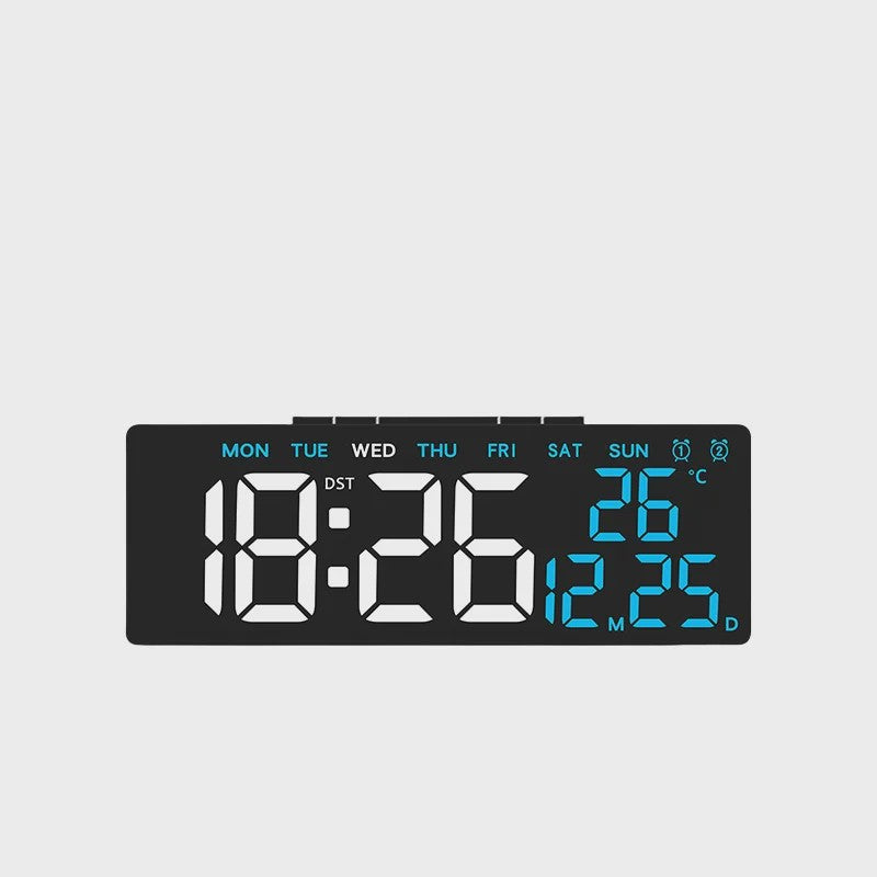 Moderne LED Digitale Wekker met USB, Temperatuur, Datum & Dual Alarm - Automatisch Dimbaar