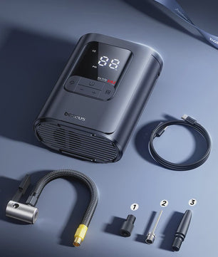 Baseus VA1 Draagbare Auto Luchtpomp - 150PSI Digitale Compressor met Nauwkeurige Bandenspanning