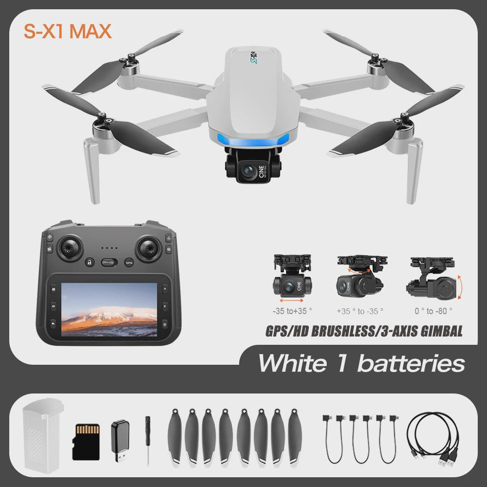 S-X1 MAX Professionele Drone met 4K Camera, 3-Assige Gimbal en GPS