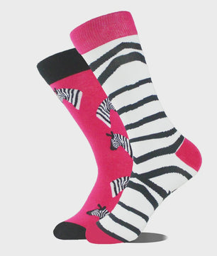 Grappige Heren Sokken met Dierenprint - Katoen, Mid-Length, Asymmetrisch Design