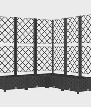 Zwarte Plantenbak met Trellis 120x120x121.5 cm - Verticale Tuin