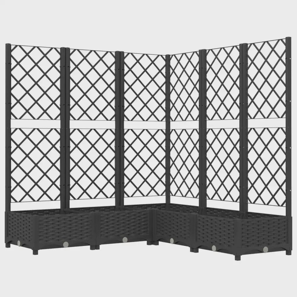 Zwarte Plantenbak met Trellis 120x120x121.5 cm - Verticale Tuin