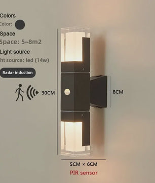 Waterdichte LED Buitenlamp met PIR Sensor - IP65 Wandlamp voor Huis, Tuin & Schutting