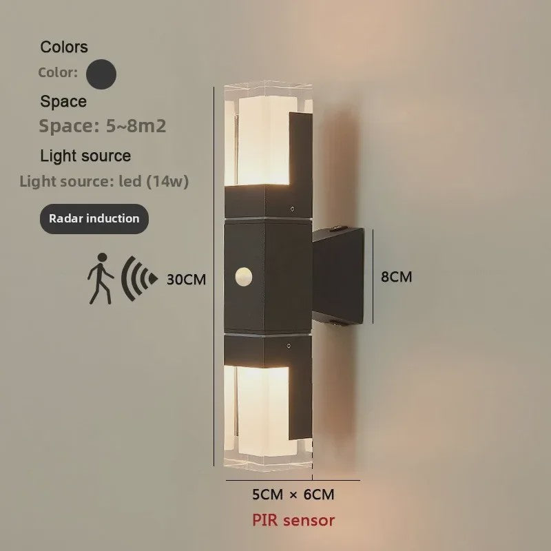Waterdichte LED Buitenlamp met PIR Sensor - IP65 Wandlamp voor Huis, Tuin & Schutting
