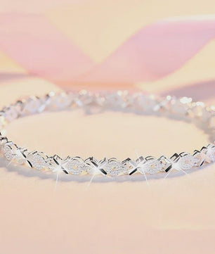 Set van 4 Luxe Armbanden met Groene Edelstenen en Strass - Stijlvolle Sieraden voor Dames