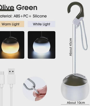 WEST BIKING Draagbare Camping Hanglamp - USB Oplaadbaar LED Kampeerlicht