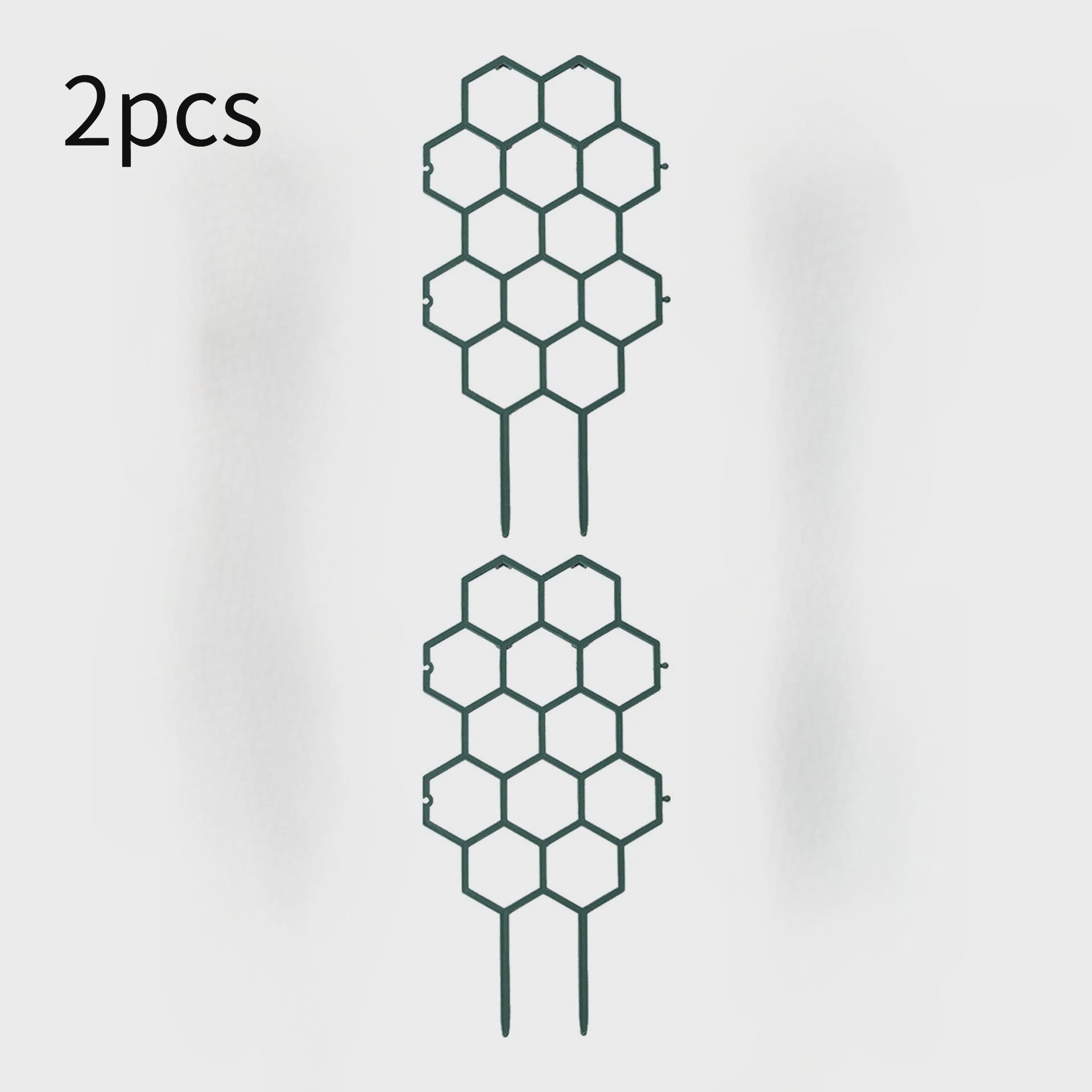 2x Honingraat Plantenrek - Stevig & Roestvrij Plastic Klimrek voor Binnen & Buiten