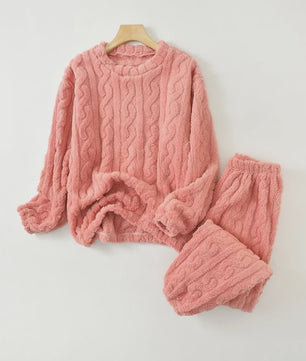 Dames Pyjama Set Herfst/Winter - Zacht Coral Velvet Jacquard Loungewear