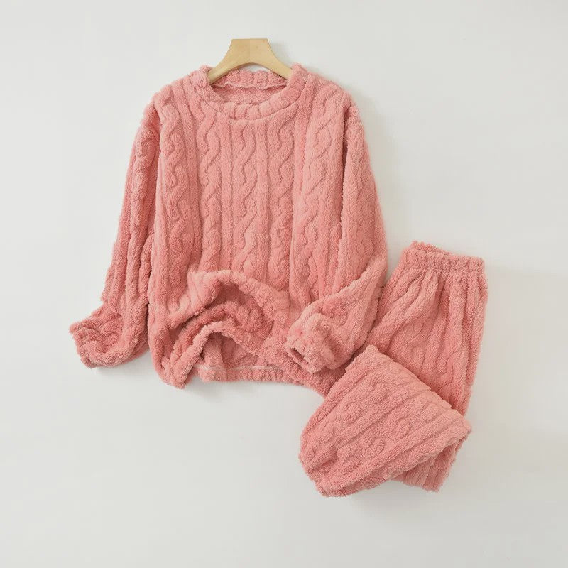 Dames Pyjama Set Herfst/Winter - Zacht Coral Velvet Jacquard Loungewear