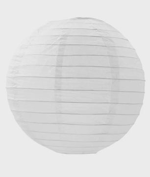 Witte Ronde Papieren Lampion - Chinese Sfeer voor Feest & Festival (10-40cm)