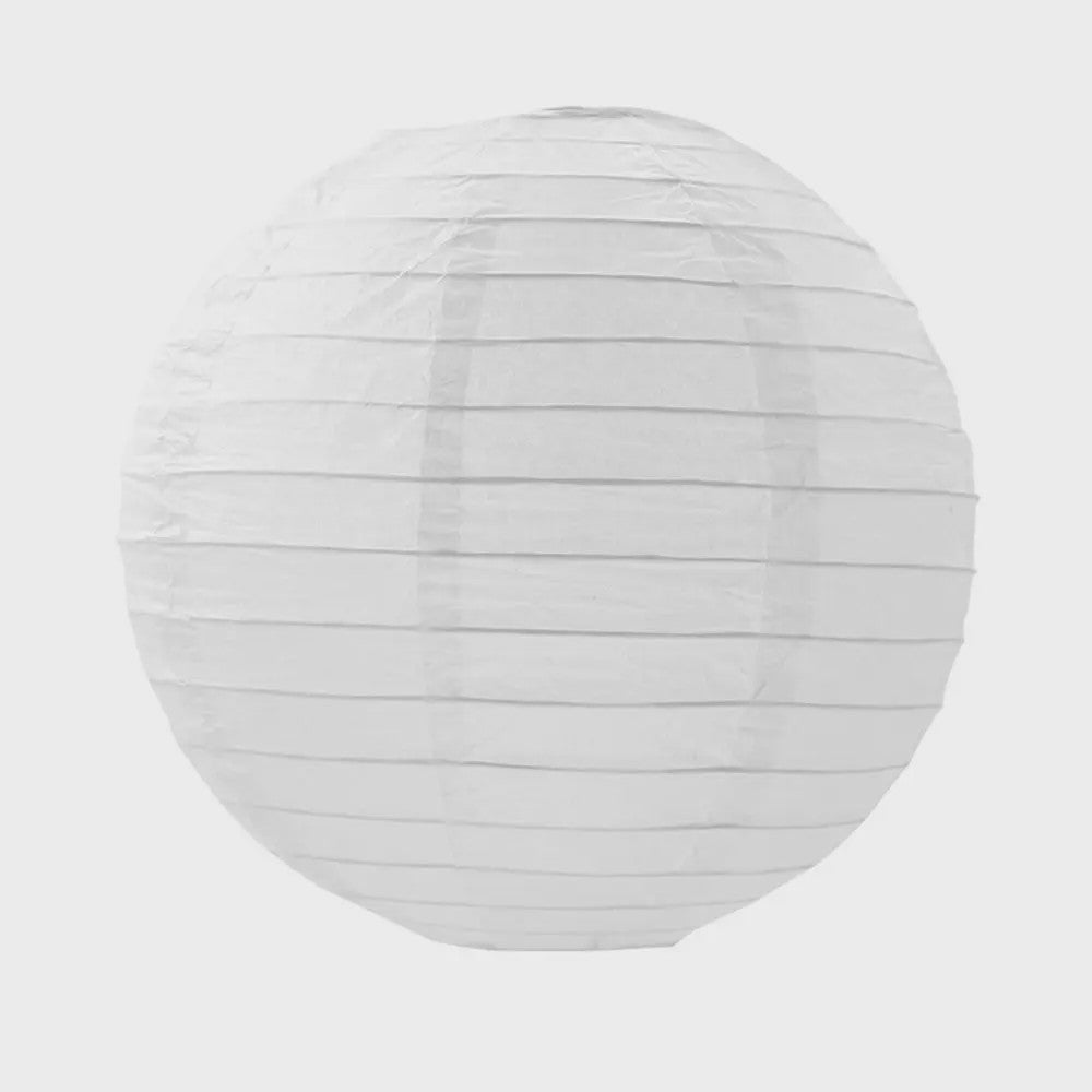 Witte Ronde Papieren Lampion - Chinese Sfeer voor Feest & Festival (10-40cm)