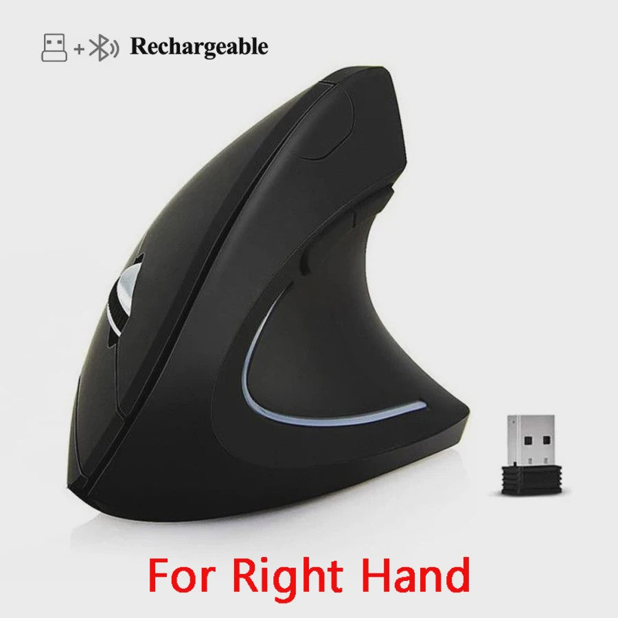 Ergonomische Verticale Draadloze Muis - Oplaadbaar & Draagbaar voor PC/Laptop