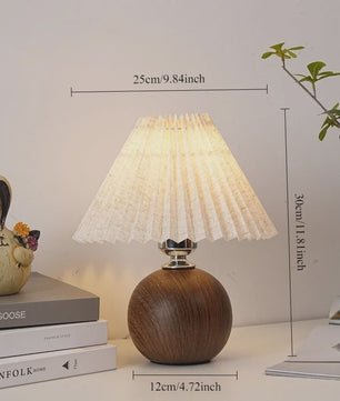 Nordic Plissé Tafellamp - Sfeervolle Slaapkamerlamp met USB & Kleurkeuze