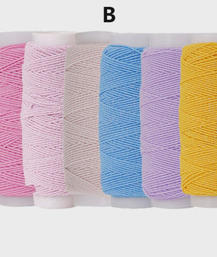 Elastisch Naaigaren 0.6mm - 6 Kleuren Set (20M) voor DIY, Kleding & Hobby
