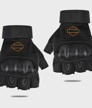 Lederen Motorhandschoenen met Carbon Fiber Bescherming - Veilig Rijden & Touchscreen Compatibel