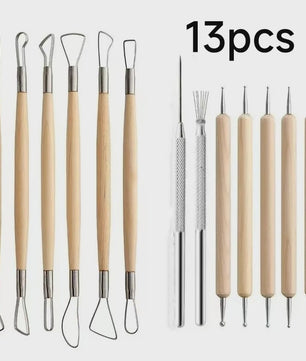 Uitgebreide Klei Modelleer- en Boetseer Gereedschap Set - 8-61 Delig