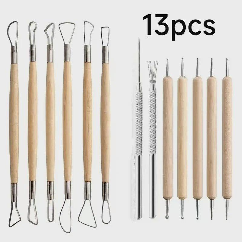 Uitgebreide Klei Modelleer- en Boetseer Gereedschap Set - 8-61 Delig