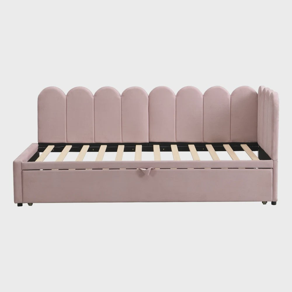Multifunctionele Velours Sofa Bed met Uitschuifbaar Gastenbed - Ruimtebesparend Design