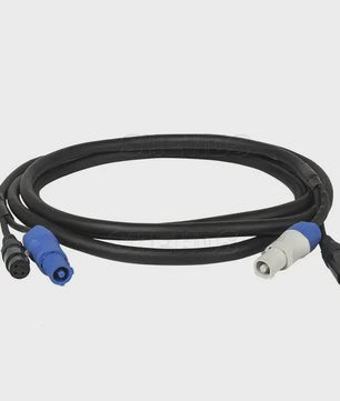 Combinatie DMX Powercon Kabel 3m/2m - Stroom & Lichtsturing voor Podium & DJ