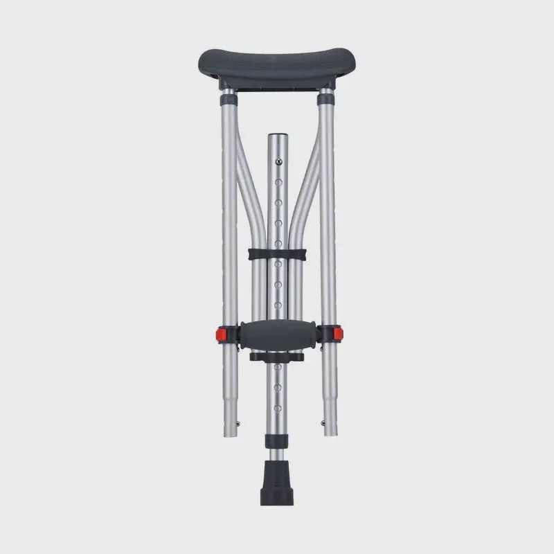 Set van 2 Verstelbare Aluminium Okselkrukken met Zachte Pads - Ideaal voor Volwassenen & Tieners na Blessure of Operatie