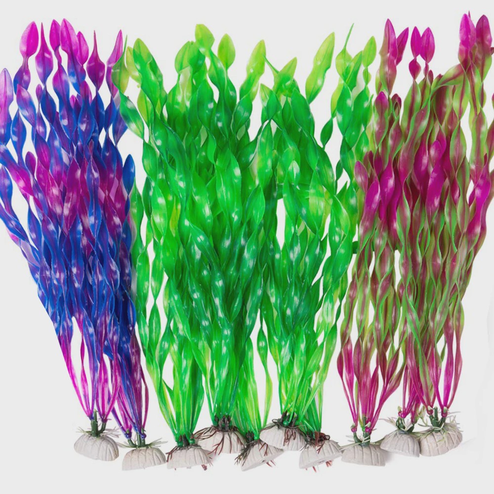 Set van 10 Kunststof Aquariumplanten - Levendige Decoratie voor Vistank