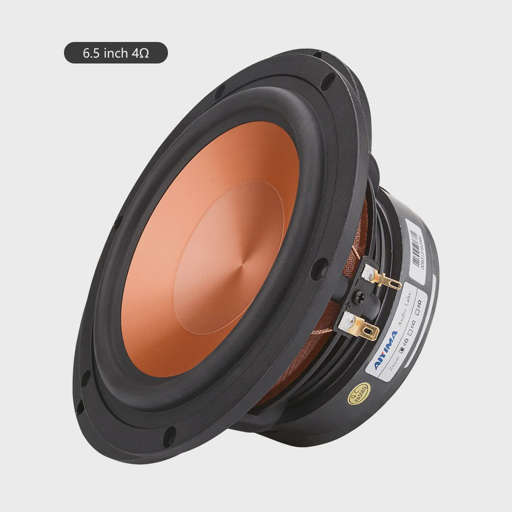 AIYIMA 6.5 inch HIFI Woofer Speaker - 100W Midrange Bass Loudspeaker voor Home Theater & DIY
