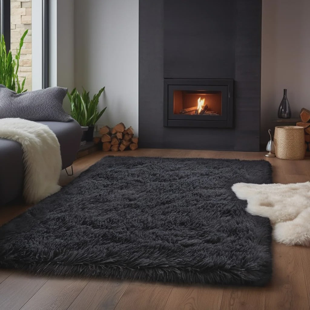 VIKAMA Pluche Vloerkleed - Zacht, Antislip & Decoratief voor Woonkamer, Kinderkamer & Badkamer