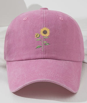 Retro Zonnebloem Baseballpet - Stijlvolle Dad Hat voor Buitenactiviteiten